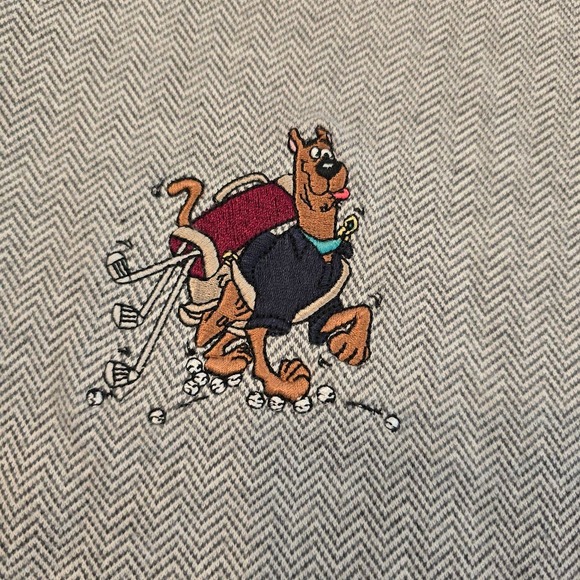 Vintage Scooby Doo Men L Warner brothers Studios 90s Golf Polo Embroidered Shirt - Picture 2 of 6